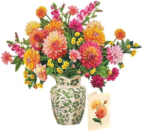 Grande Sorbet Roses 19 Inch Life-Sized 3D Pop up Card – Greeting Card, Birthday, Thank You, Anniversary, Gifts for Mom and Her – Includes Notecard and Envelope